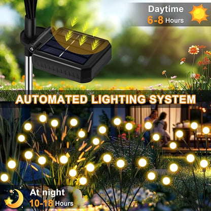 NBQQ Solar Garden Lights Outdoor, Waterproof Solar Powered Lights - Image 3