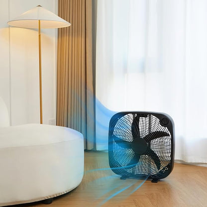 Amazon Basics 3-Speed Box Fan for Bedroom, Portable - Image 5