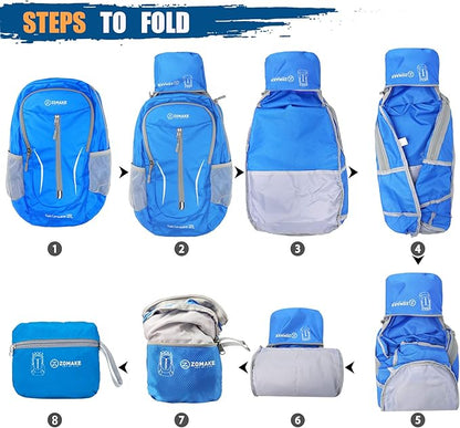 ZOMAKE Ultra Lightweight Packable Backpack 25L, Foldable Hiking Backpacks Water - Image 6