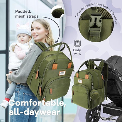 RUVALINO Diaper Bag Backpack-Expandable Baby Bag - Image 5