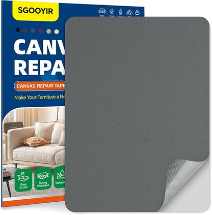 Self-Adhesive Canvas Repair Tape, 8.3" x 11" Waterproof Canvas Repair Patch by Sgooyir