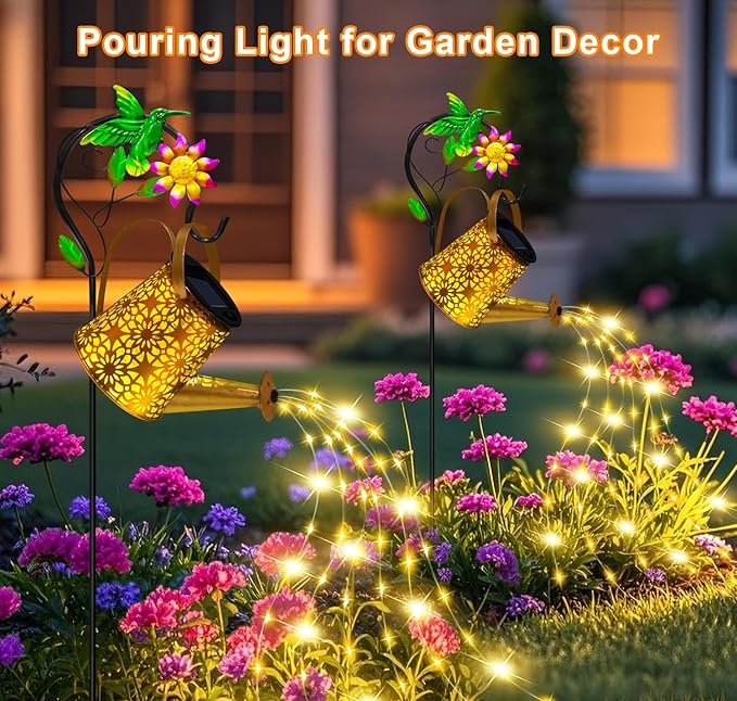 Christmas Gifts Solar Metal Watering Can - Image 4