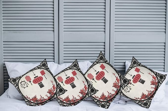 Ambesonne Lantern Throw Pillow Cushion Case Pack of 4, Lanterns - Image 2