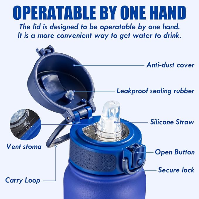 OLDLEY 20 Oz Insulated Stainless Steel Water Bottle - Image 7