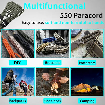 VVAAGG Reflective Paracord Rope 100FT, 7 Strand Nylon para Cord Lanyard Utility - Image 7