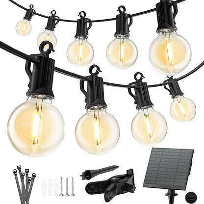 Minetom Solar Outdoor Lights - 38Ft 15 LED Waterproof Solar String Lights by Minetom