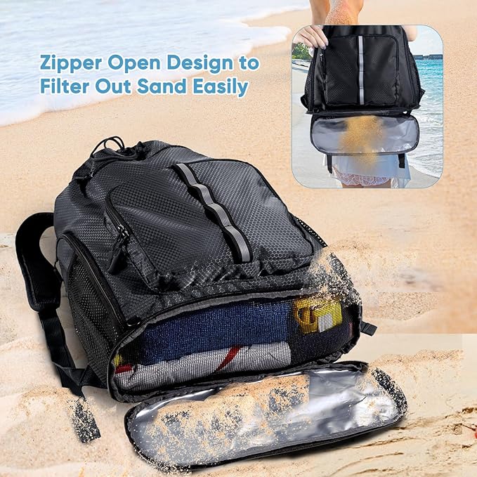 Large Beach Backpack Waterproof Sandproof - Image 3