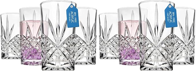 Godinger Tall Highball Glasses, Shatterproof and Reusable Acrylic by Godinger