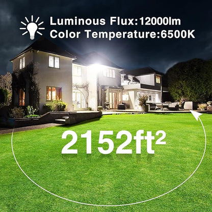 Onforu 120W LED Flood Light Outdoor, 12000LM Security Lights, IP66 Waterproof - Image 3