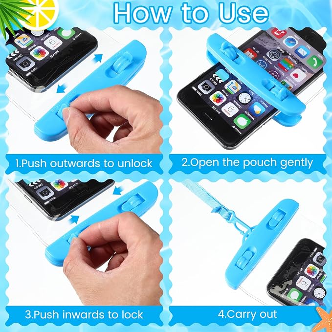 Flutesan 40 Pack Universal Clear Waterproof Phone Pouch Cell Phone Pouch Dry - Image 4