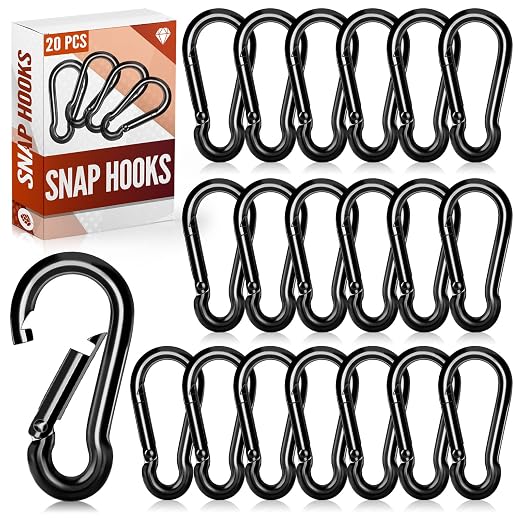 20 Pcs Spring Snap Hooks, 2 Inch Carabiner Clip, Heavy Duty Carabiners Snap by ZAUGONTW