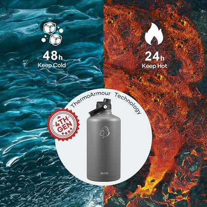 BUZIO Gallon Water Bottle Insulated, 128 oz Large Water Jug Vacuum Stainless - Image 2