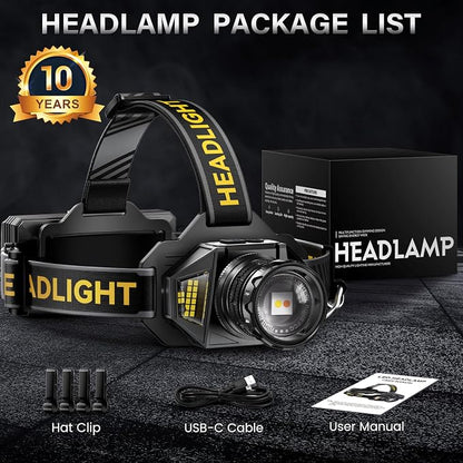 AKNEAR Rechargeable LED Headlamp, 2980 High Lumens Head Lamp - Image 7