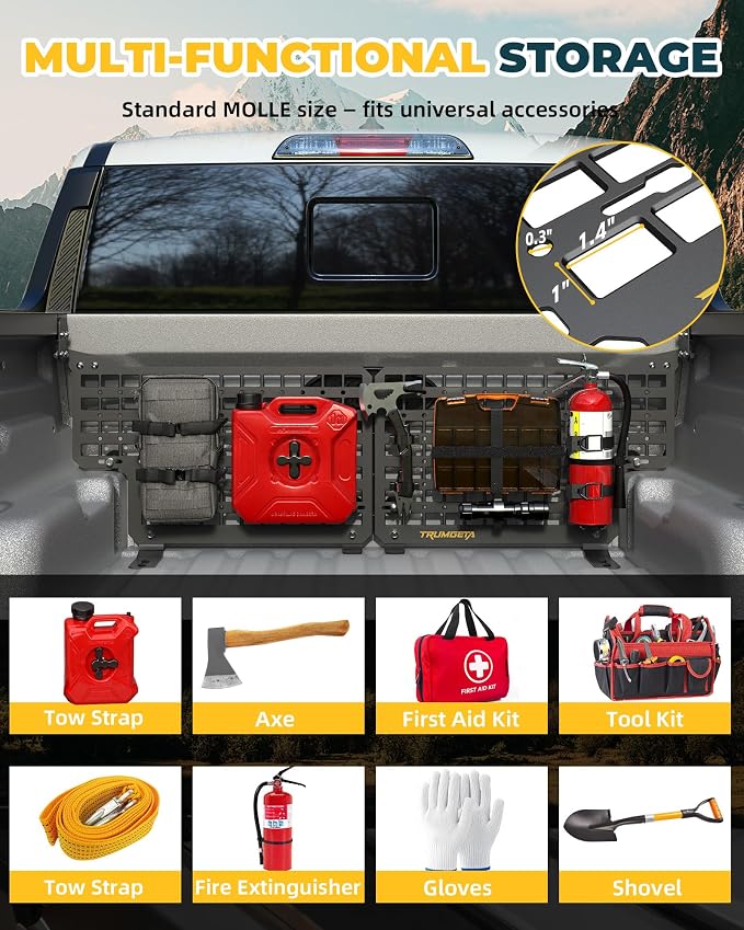 Trumgeta Aluminum Front Bed MOLLE Panel Fit - Image 5