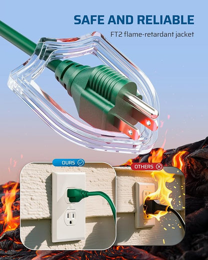 DEWENWILS 2-Pack Extension Cord 3 Ft, Indoor Use, 16/3 AWG SJTW, Durable & - Image 3