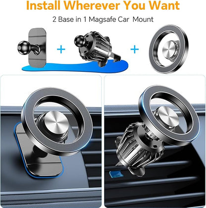 Kaistyle for Magsafe Car Mount【20 Strong Magnets】Magnetic Phone Holder for Car - Image 2