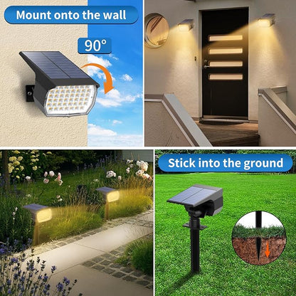 Tadyreal Solar Spot Lights Outdoor 6 Pack, Solar Landscape Spotlights Waterproof - Image 2