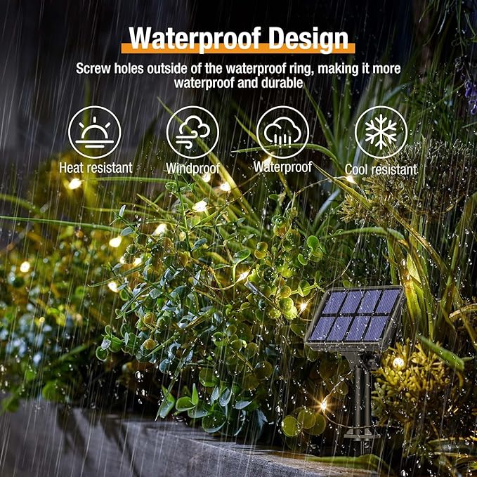 btfarm 4 Pack Solar String Lights Outdoor - Image 2