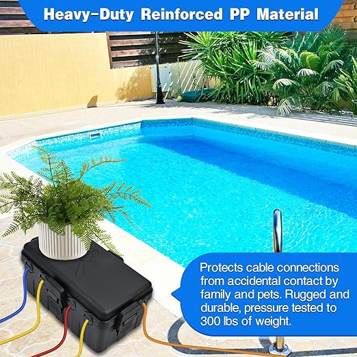 Hrensaw Medium Outdoor Electrical Box, IP54 Waterproof Extension Cord Cover w/6 - Image 4