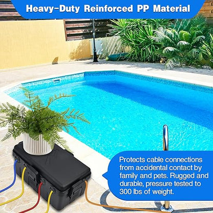 Hrensaw Medium Outdoor Electrical Box, IP54 Waterproof Extension Cord Cover w/6 - Image 4