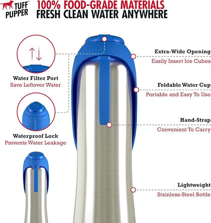 PupFlask Large Dog Water Bottle | 27 or 40 OZ Stainless Steel | Convenient Dog - Image 5