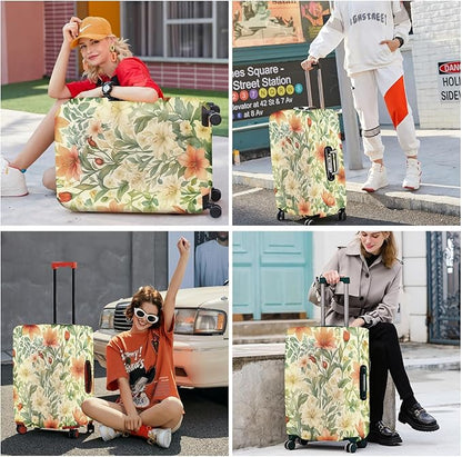 ANNA QUEEN Floral Botanical Luggage Cover, Vintage Flower Suitcase Protector - Image 6