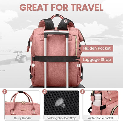 LOVEVOOK Laptop Backpack for Women, 18 Inch Professional Womens Travel Backpack - Image 5