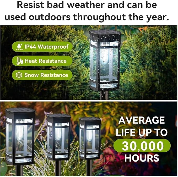 EXCMARK 8 Pack Solar Lights Outdoor Waterproof - Image 3