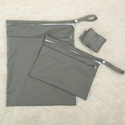 ALVA ALVABABY 3pcs Baby Cloth Diaper Wet/Dry Bags|Waterproof Reusable - Image 6