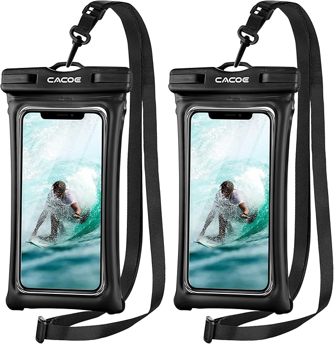 CACOE Floating Universal Waterproof Phone case 2 Pack-Up to 7.0", Phone Pouch by CACOE
