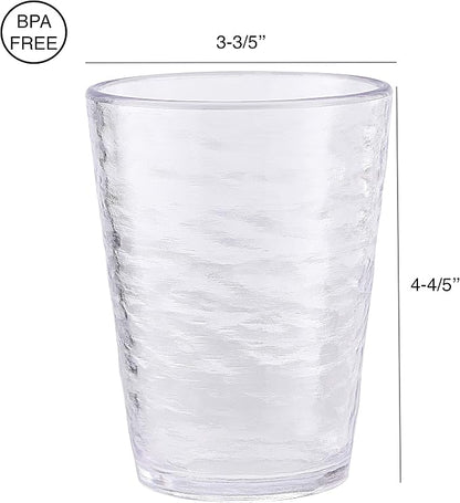 KLIFA- RIPPLE- 16 ounce, Acrylic Tumbler Drinking Glasses Cups, Stackable - Image 7