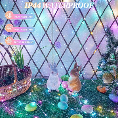 66Ft 200 LED Easter Pastel Fairy Lights Plug in, Pastel String Lights 8 Modes - Image 2