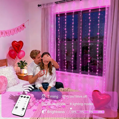 JMEXSUSS 300 LED Curtain Lights Plug in - Image 3