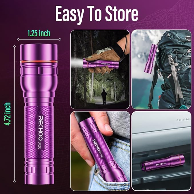 Rechargeable Flashlight 2 Pack, Bright Military Grade Torch Light High Lumens - Image 6