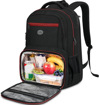 MATEIN Mens Backpack with Lunch Box, Sturdy Padded 17 Inch Laptop Backpack by MATEIN