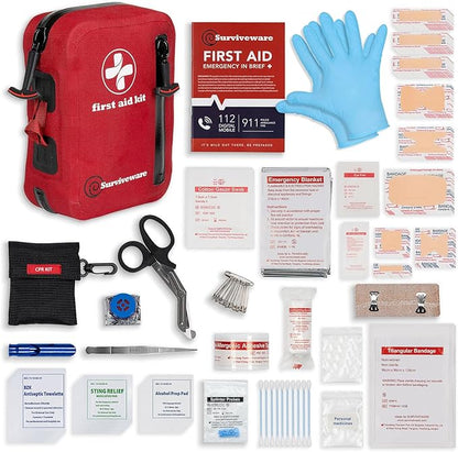 Surviveware 98-Piece Waterproof Premium First Aid & Survival Kit by Surviveware