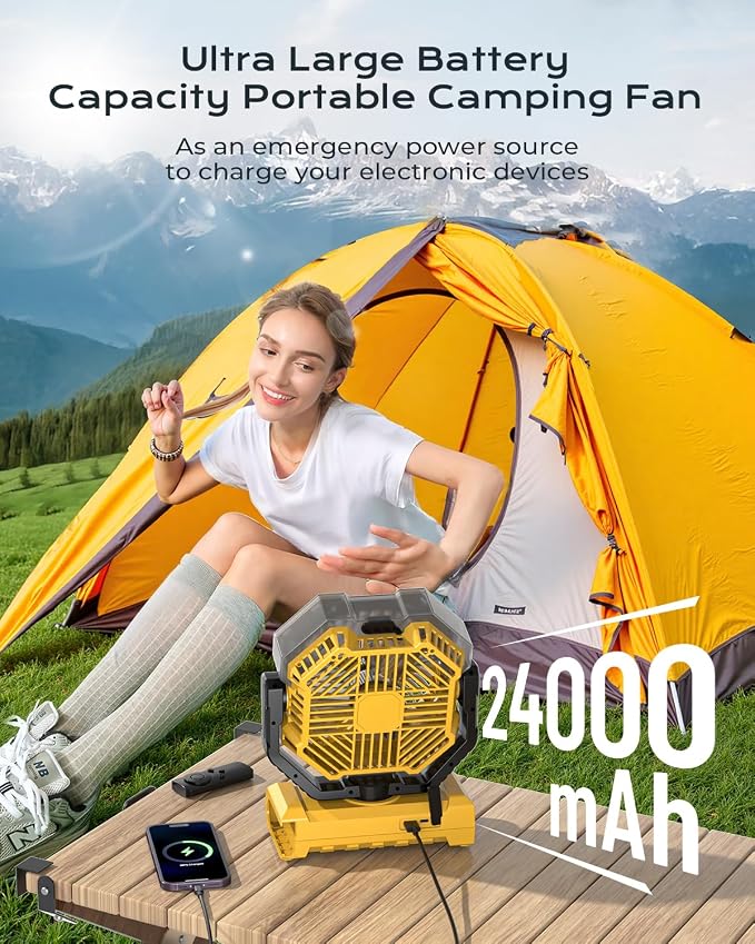 Misting Fan, Portable Camping Fans - Image 3