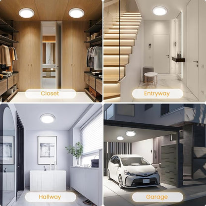 SunRider 4-Pack Rechargeable Motion Sensor LED Ceiling Light - Image 4