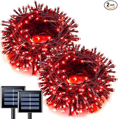 JMEXSUSS 2 Pack Solar String Lights Outdoor Waterproof, Total 66 FT 200 LED by JMEXSUSS