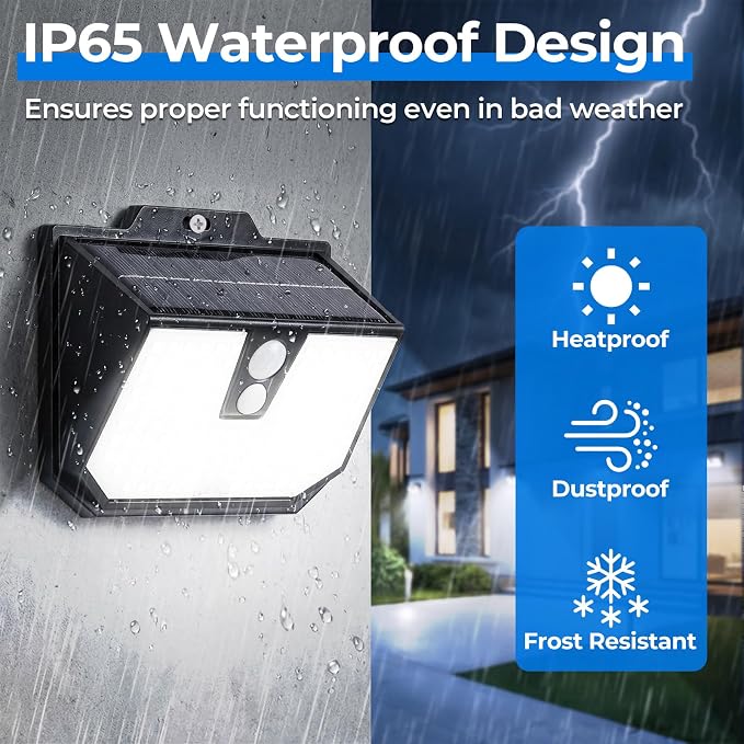 Brightever Motion Sensor Solar Lights Outdoor Waterproof, 6 Packs Super Bright - Image 7