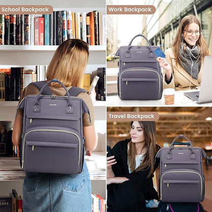 LOVEVOOK Leather Laptop Backpack - Image 6