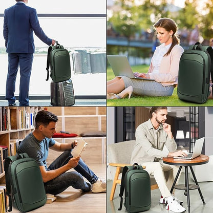 Business Backpack 17 Inch Slim Expandable Waterproof Travel Laptop Backpacks - Image 7