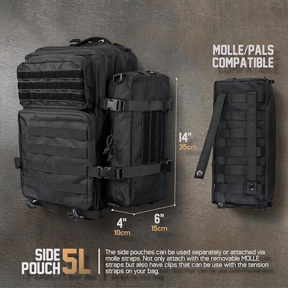 WYNEX Large Molle Pouch, Tactical Molle Bag Vertical Admin Pouch, Modular - Image 6