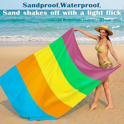 Famstar Beach Blanket Oversized Extra Large 78" X 81", Waterproof Sandproof - Image 5