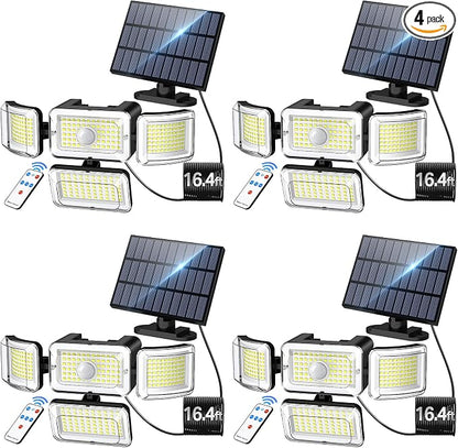 CLAONER Solar Outdoor Lights Motion Sensor 3500LM 288 LED Solar Security Lights by Claoner