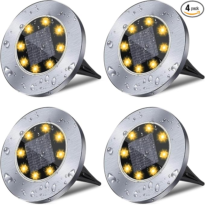 Rayolon Solar Ground Lights, Waterproof Solar Garden Lights, Upgraded Outdoor by Rayolon