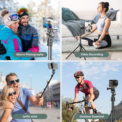 SENSYNE 72" Phone Tripod, Extendable Cell Phone Tripod Stand, Selfie Stick - Image 2