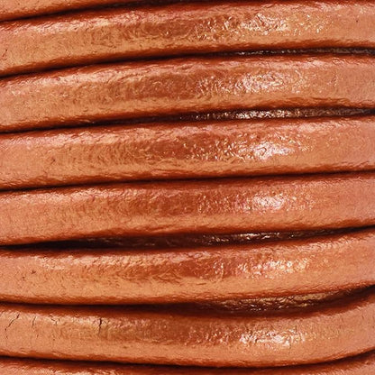 Mandala Crafts Round Genuine Copper Leather Cord - Image 3