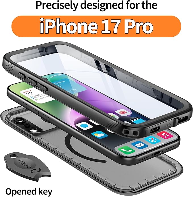 Cozycase for iPhone 17 Pro Waterproof Case Full-Body Bumper Shockproof - Image 6