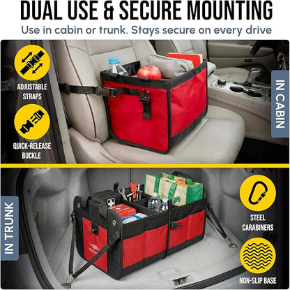 XL Trunk Organizer 4-Section Modular System – Extra Large Car Cargo Storage - Image 4